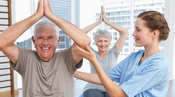 Adult Day Care Residents Exercising